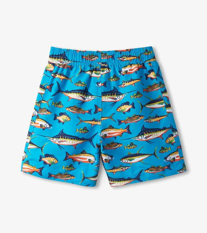 Boys Lots Of Fish Swim Trunks Hatley