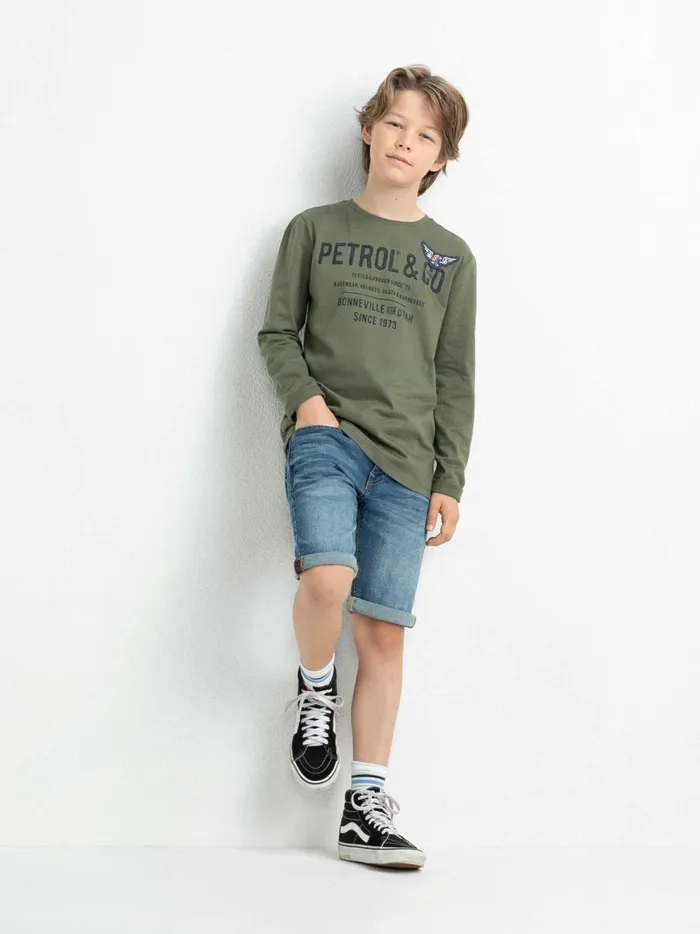 Boys Shorts Petrol Industries Bullseye Denim Shorts Medium Blue