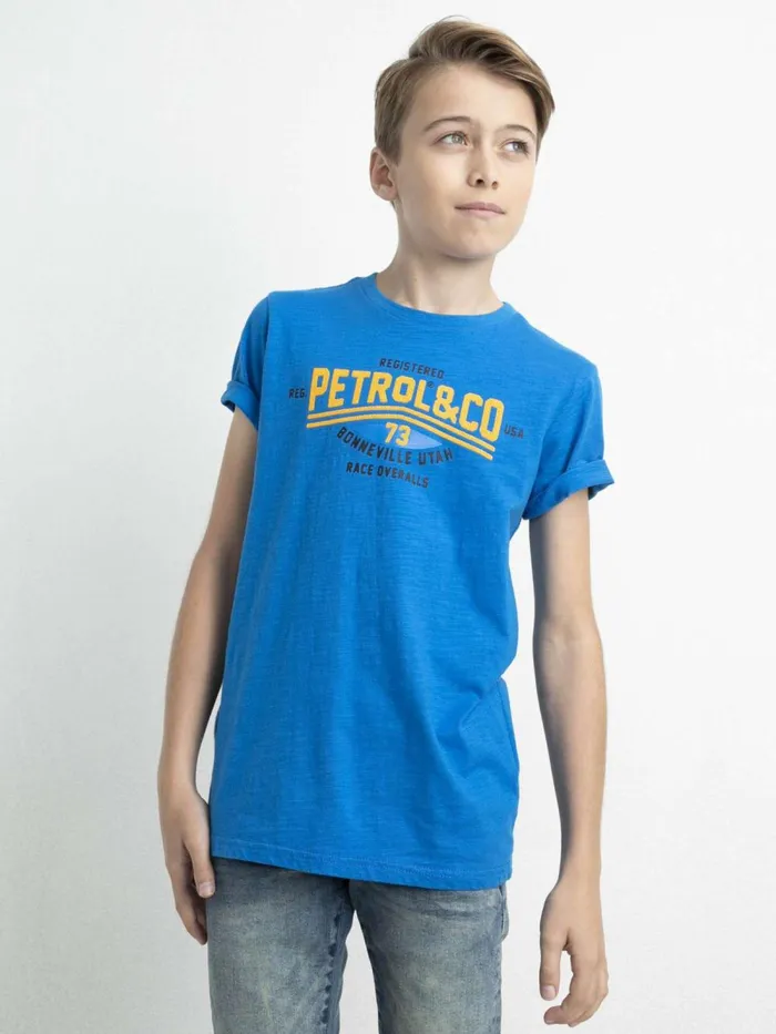 Boys TShirts Petrol Industries Artwork TShirt Electric Blue