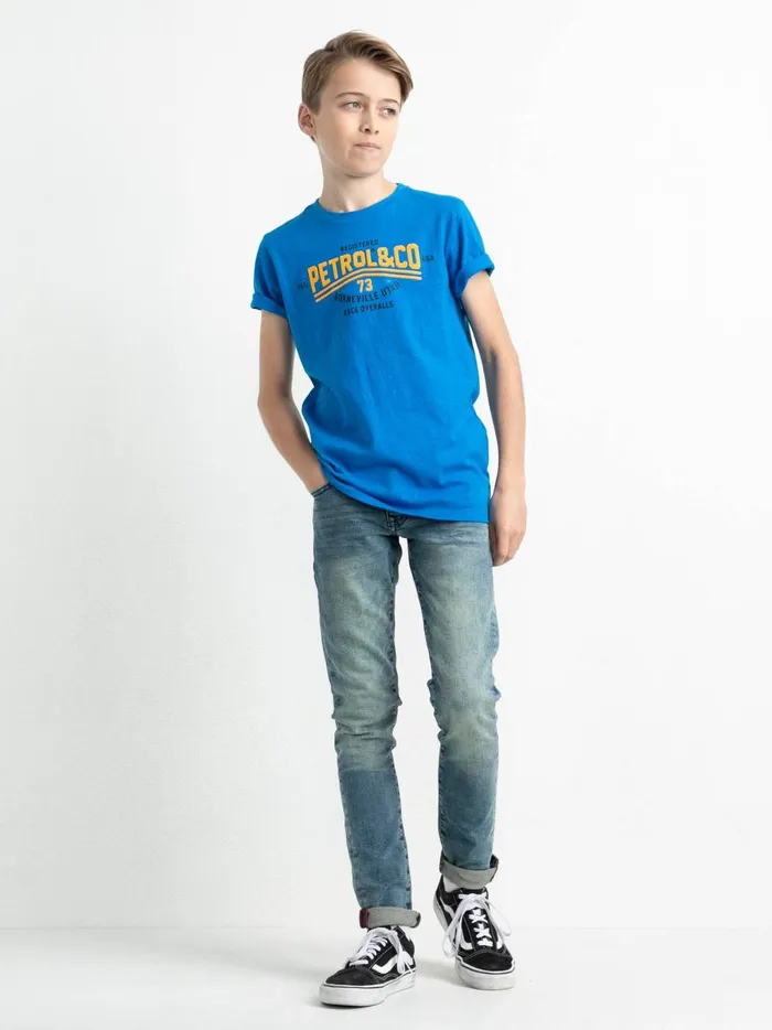 Boys TShirts Petrol Industries Artwork TShirt Electric Blue