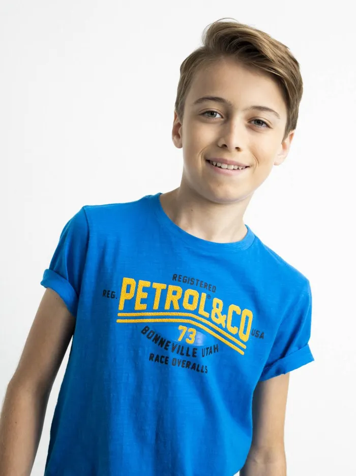 Boys TShirts Petrol Industries Artwork TShirt Electric Blue