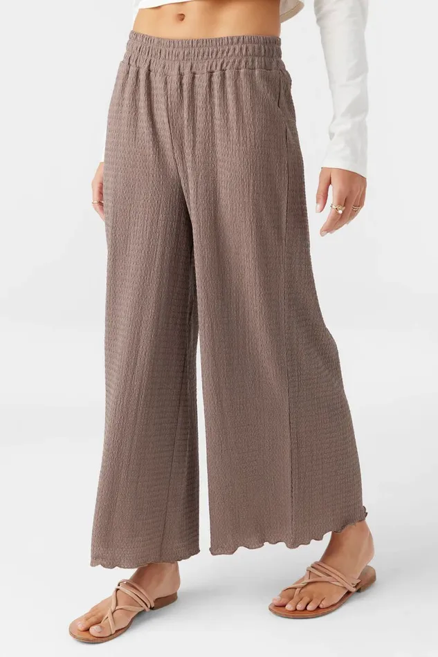 BRIDGETTE TEXTURED KNIT PULLON CROPPED PANTS Deep Taupe Women O039NEILL Collections
