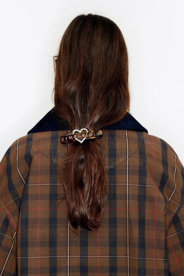 Brown Resin Logo Hair Clip Brown Women Bimba Y Lola Other Accessories Brown Resin Logo Hair Clip Brown Women Bimba Y Lola Other Accessories