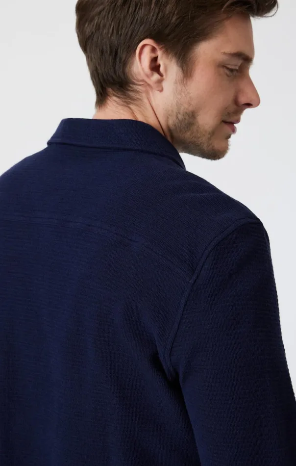 ButtonUp Long Sleeve Shirt In Maritime Blue Men Mavi Jeans Shirts ButtonUp Long Sleeve Shirt In Maritime Blue Men Mavi Jeans Shirts
