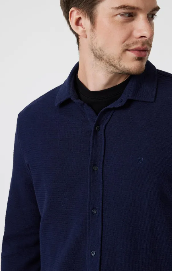 ButtonUp Long Sleeve Shirt In Maritime Blue Men Mavi Jeans Shirts ButtonUp Long Sleeve Shirt In Maritime Blue Men Mavi Jeans Shirts