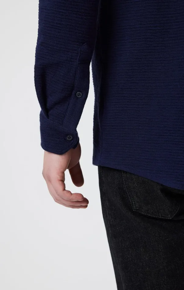 ButtonUp Long Sleeve Shirt In Maritime Blue Men Mavi Jeans Shirts ButtonUp Long Sleeve Shirt In Maritime Blue Men Mavi Jeans Shirts