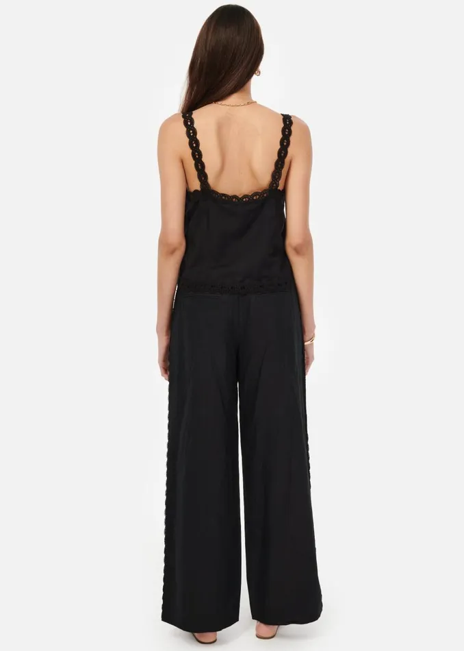 CAMI NYC Bottoms Women Akhila Wide Leg Pant Black