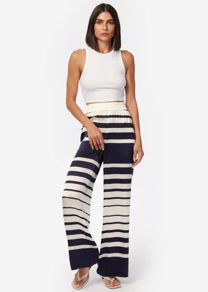 CAMI NYC Bottoms Women Bleecker Pant Shadow Stripe