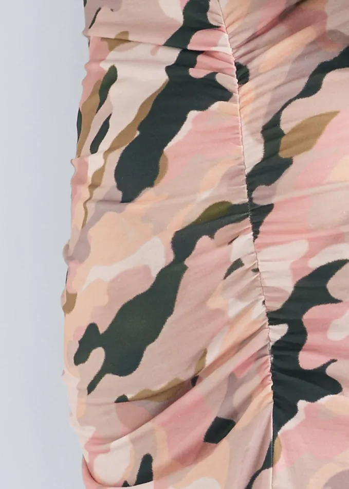 CAMO MAXI DRESS Pink Multi Women VENUS Casual Dresses