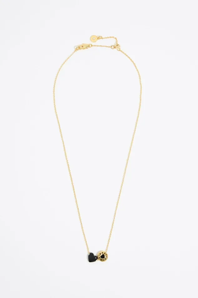 Candy Logo And Black Heart Necklace Black Women Bimba Y Lola Jewelry