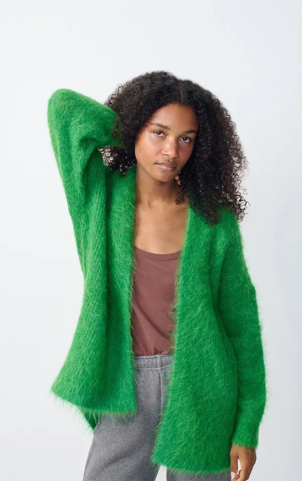 Cardigan Bymi Melange Clover Women American Vintage Jumpers and Cardigans