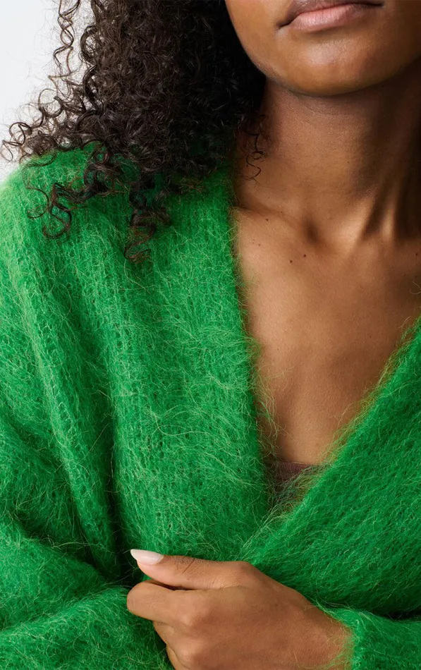 Cardigan Bymi Melange Clover Women American Vintage Jumpers and Cardigans Cardigan Bymi Melange Clover Women American Vintage Jumpers and Cardigans