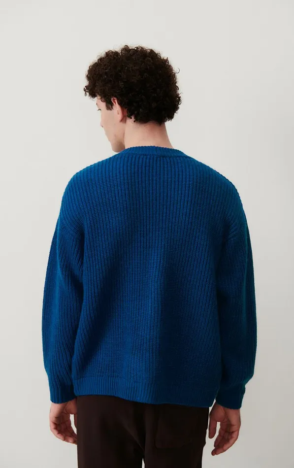 Cardigan Crashway Prussian Blue Melange Men American Vintage Jumpers and Cardigans Cardigan Crashway Prussian Blue Melange Men American Vintage Jumpers and Cardigans