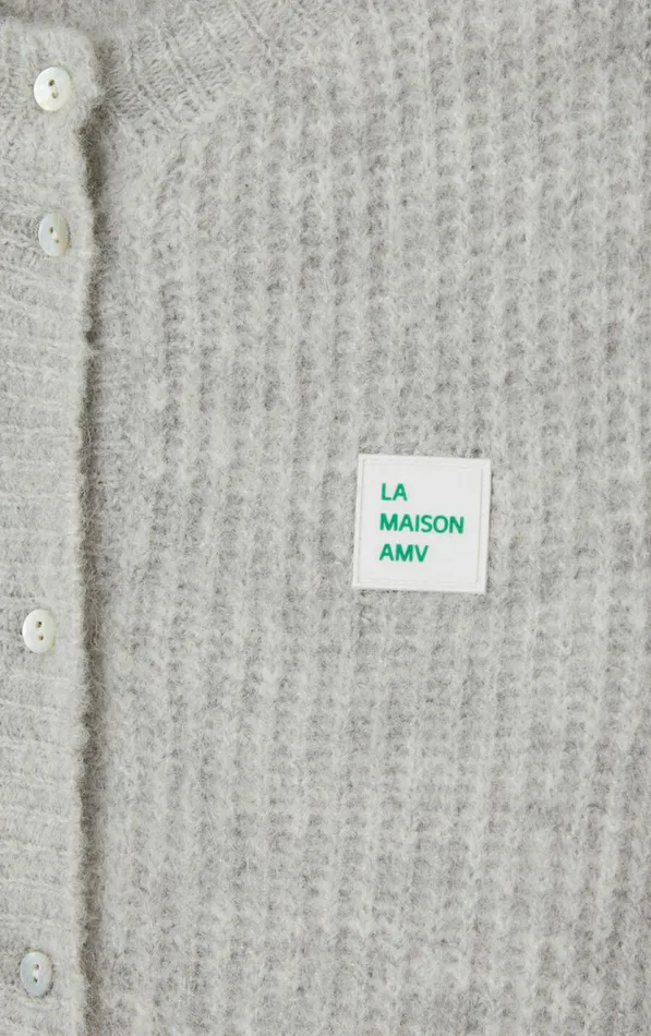 Cardigan East Heather Grey Women American Vintage Jumpers and Cardigans Cardigan East Heather Grey Women American Vintage Jumpers and Cardigans