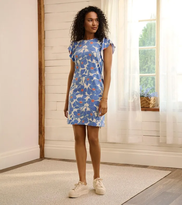 Carlie Dress 8211 Textured Poppies Hatley