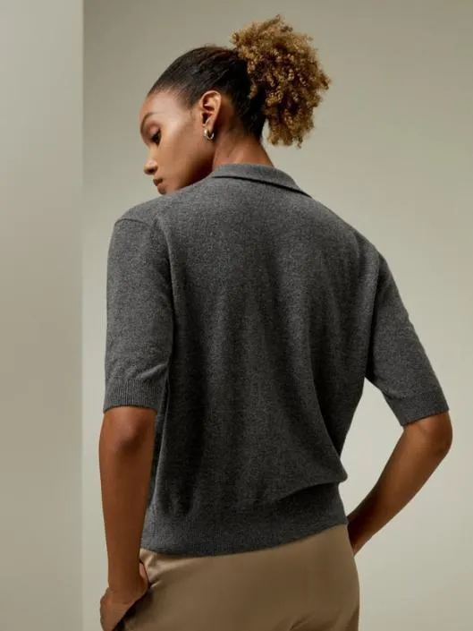 Cashmere Polo Neck Sweater Women Lilysilk Knitwear