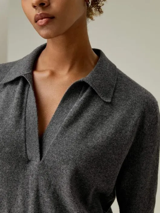 Cashmere Polo Neck Sweater Women Lilysilk Knitwear