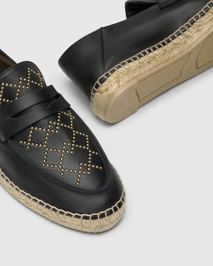 Castaer Keule Studs250 Negro Women Flats