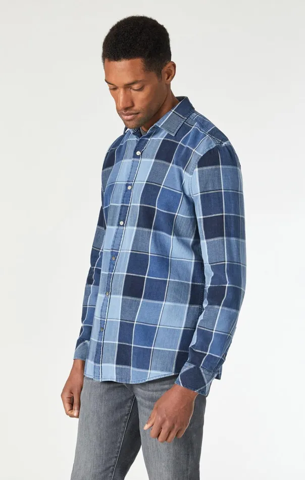 Check Shirt In Indigo Check Men Mavi Jeans TShirts Check Shirt In Indigo Check Men Mavi Jeans TShirts