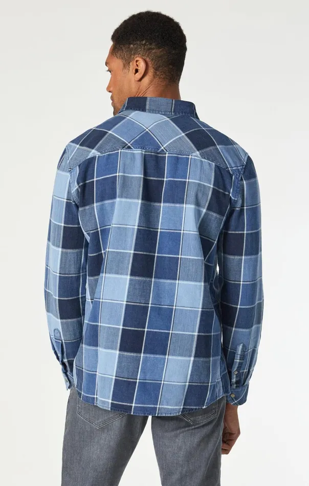 Check Shirt In Indigo Check Men Mavi Jeans TShirts Check Shirt In Indigo Check Men Mavi Jeans TShirts