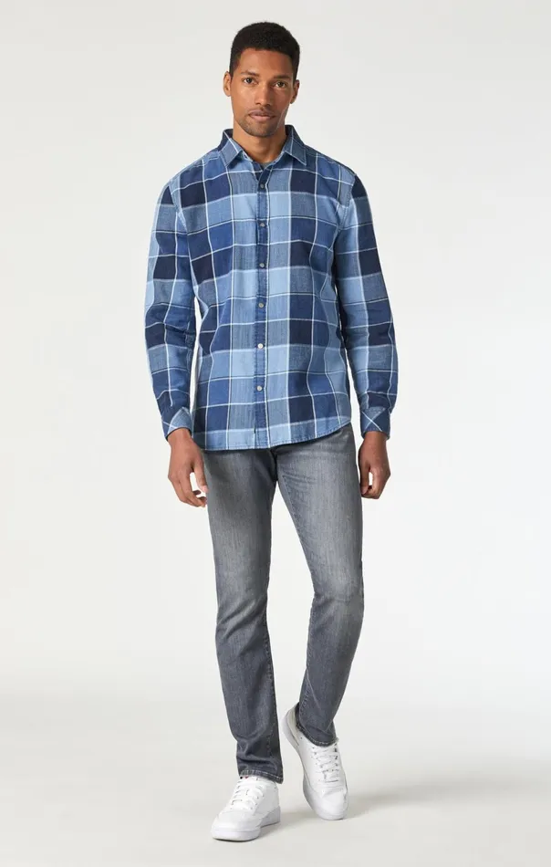 Check Shirt In Indigo Check Men Mavi Jeans TShirts Check Shirt In Indigo Check Men Mavi Jeans TShirts