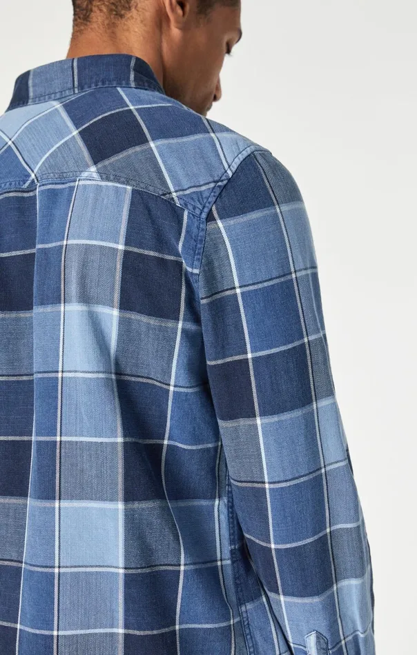 Check Shirt In Indigo Check Men Mavi Jeans TShirts Check Shirt In Indigo Check Men Mavi Jeans TShirts