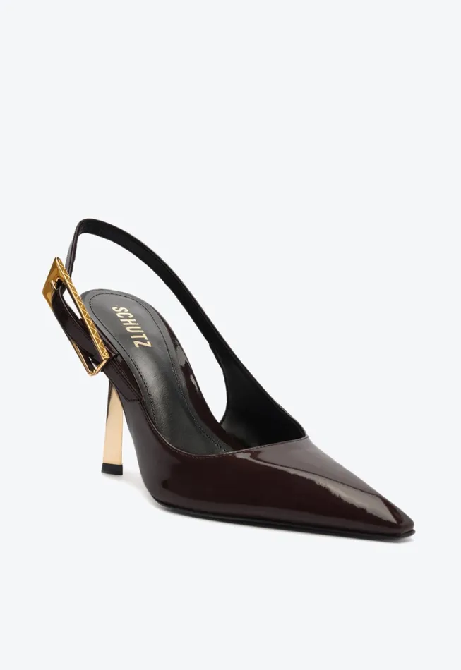 Ciara Patent Leather Pump Brown Women Schutz Shoes
