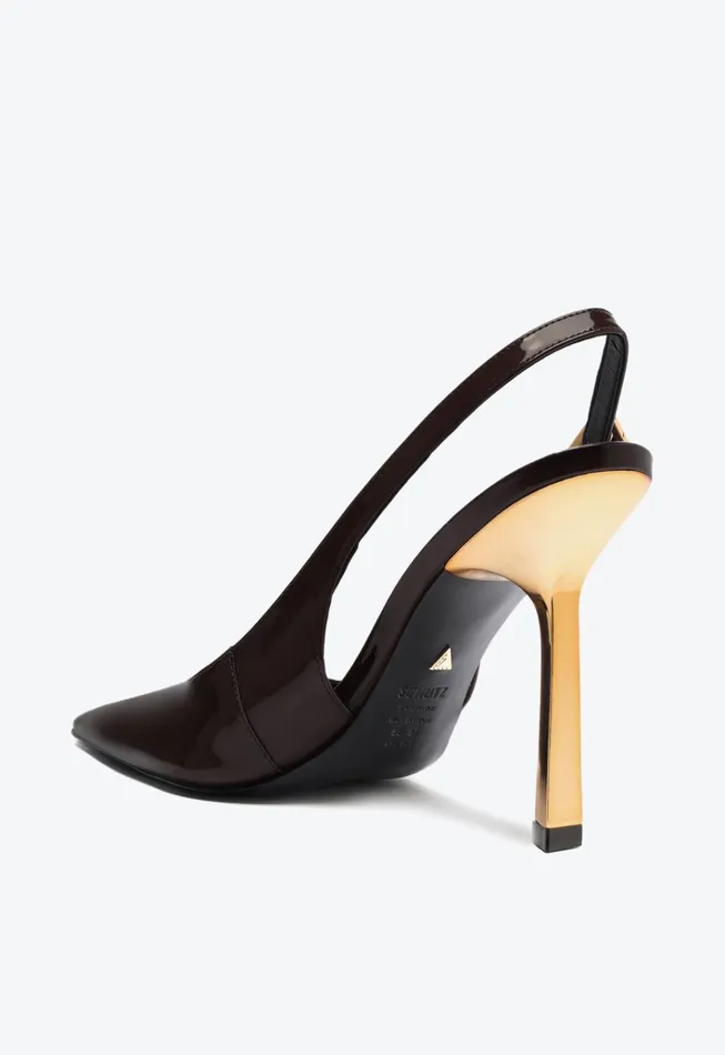 Ciara Patent Leather Pump Brown Women Schutz Shoes