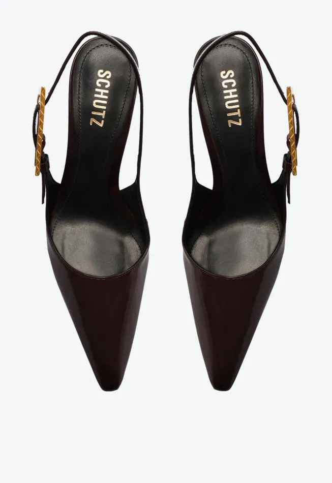 Ciara Patent Leather Pump Brown Women Schutz Shoes