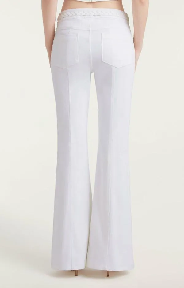 Cinq Sept Braided Ferna Pant White Women Pants