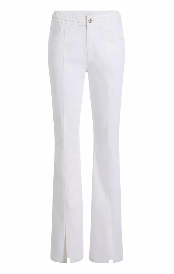 Cinq Sept Braided Ferna Pant White Women Pants