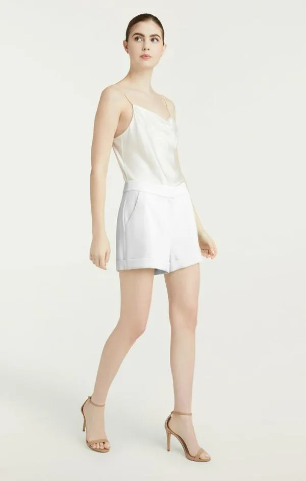 Cinq Sept Crepe Elaine Short Ivory Women Shorts