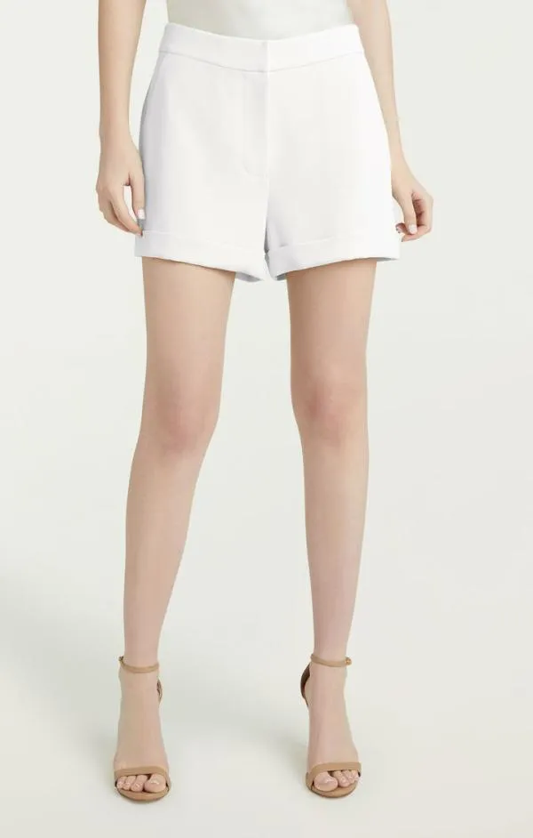 Cinq Sept Crepe Elaine Short Ivory Women Shorts