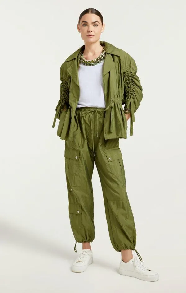 Cinq Sept Emmeline Jacket Olive Green Women Outerwear