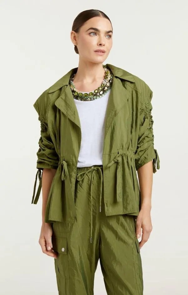 Cinq Sept Emmeline Jacket Olive Green Women Outerwear