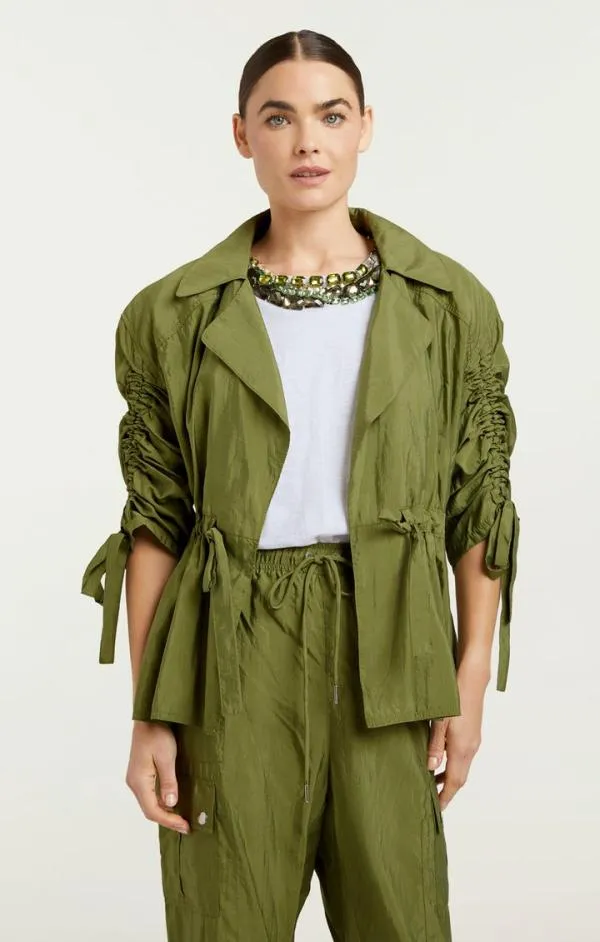 Cinq Sept Emmeline Jacket Olive Green Women Outerwear