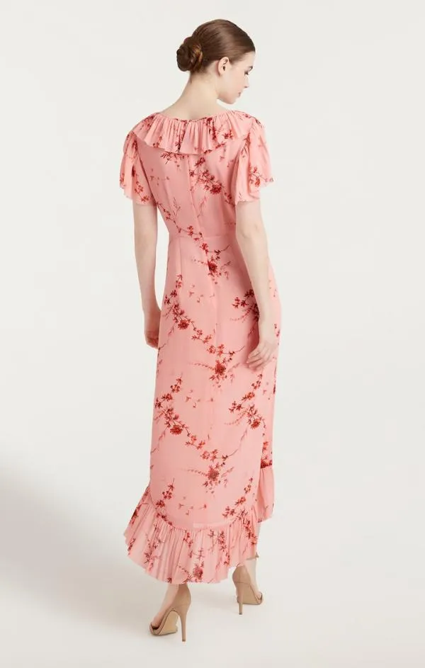 Cinq Sept Fleur Sheilla Dress Pale Rose Multi Women Midi