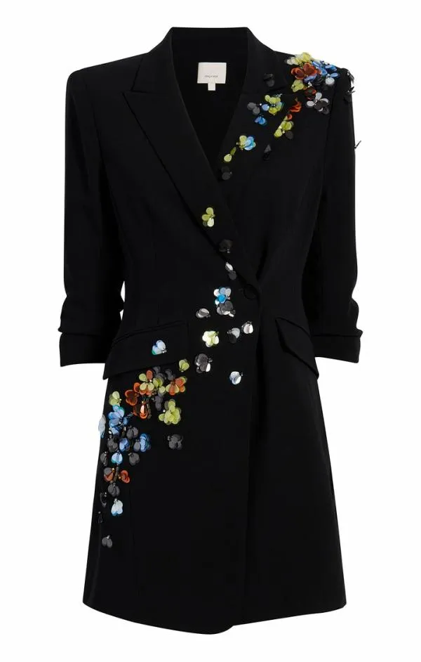 Cinq Sept Linnea Dress Sequin Flower Blackmulti Women Mini