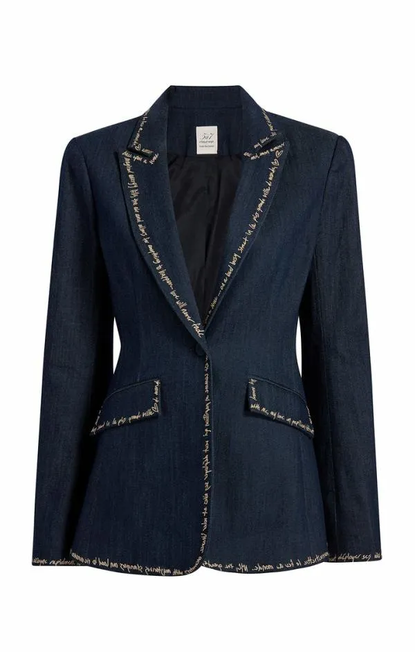 Cinq Sept Love Letter Denim Cheyenne Blazer Indigo Women Blazers