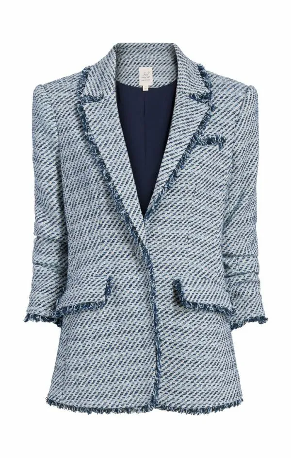 Cinq Sept Noemie Boucle Khloe Blazer Navy Multi Women Blazers