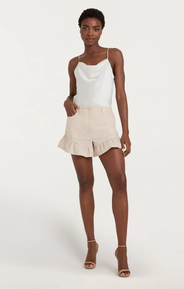 Cinq Sept Rhinestone Ditsy Neema Short Whiteplaster Women Shorts