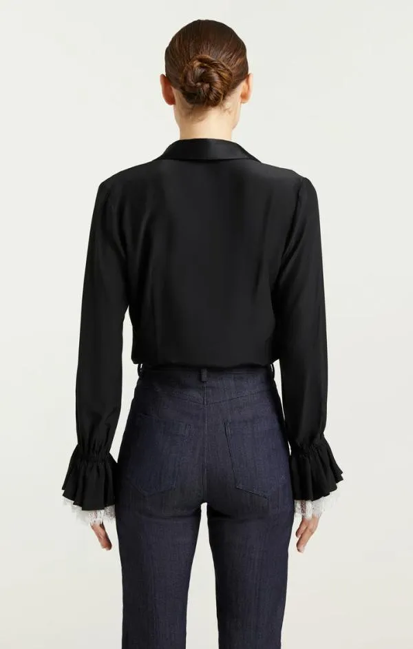 Cinq Sept Roxie Top Blackivory Women Long Sleeve Tops