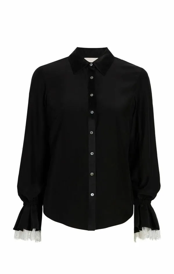 Cinq Sept Roxie Top Blackivory Women Long Sleeve Tops