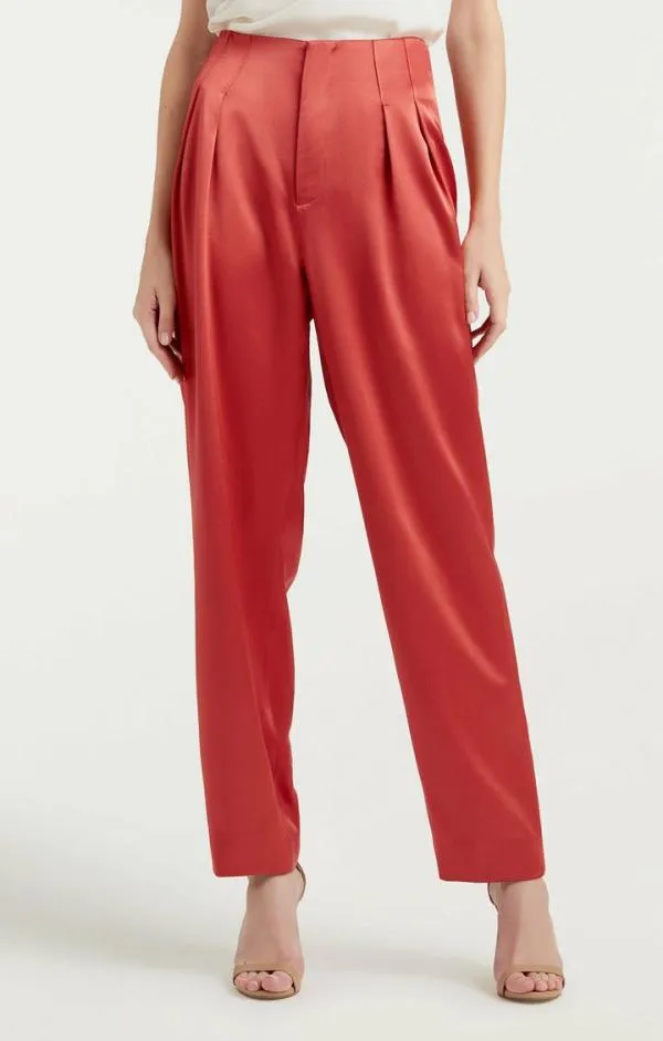 Cinq Sept Satin Ruthy Pant Sumac Women Pants