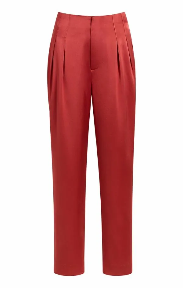 Cinq Sept Satin Ruthy Pant Sumac Women Pants