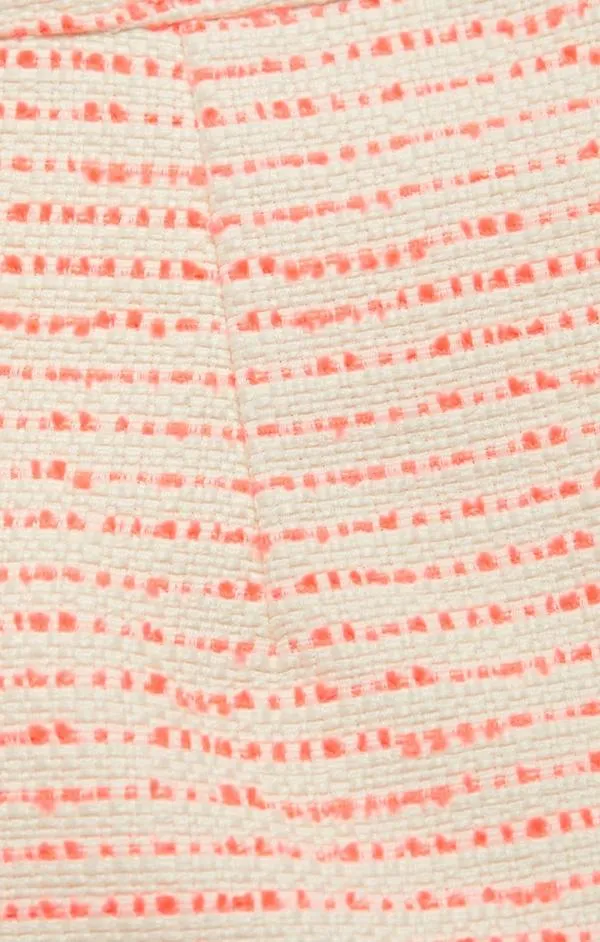 Cinq Sept Tweed Coronado Short Ivoryneon Coral Women Shorts