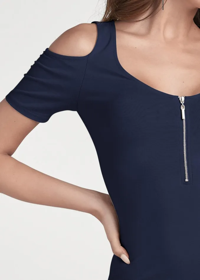 COLDSHOULDER MINI DRESS Navy Women VENUS Casual Dresses