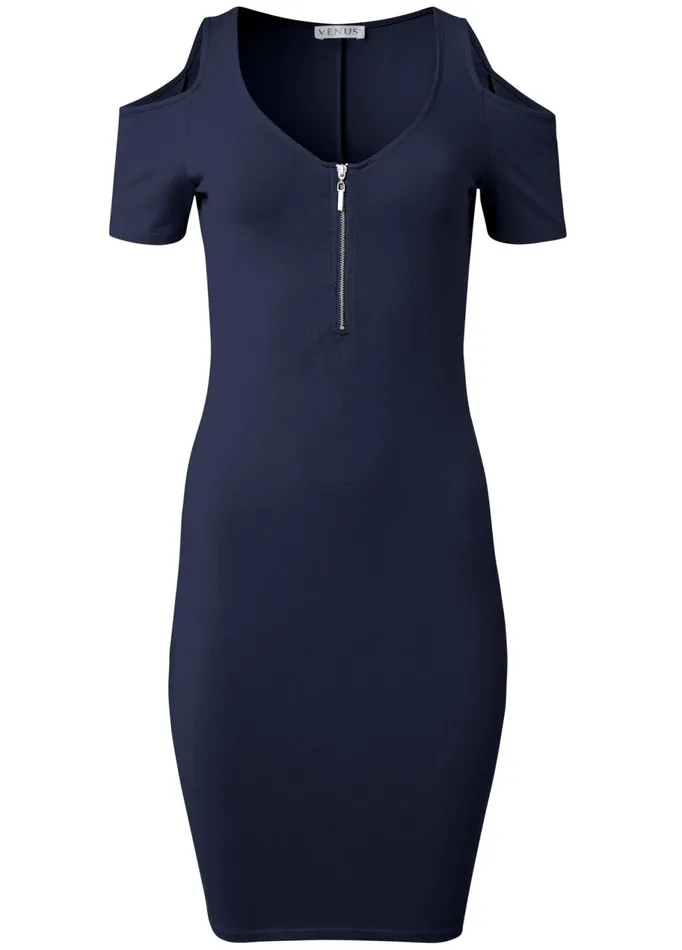 COLDSHOULDER MINI DRESS Navy Women VENUS Casual Dresses