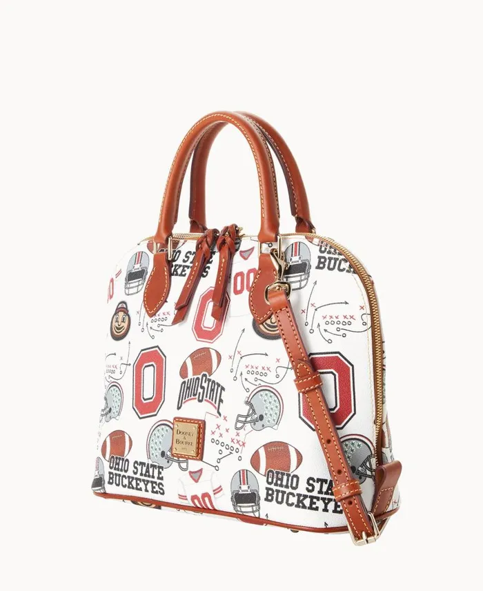 Collegiate Ohio State University Zip Zip Satchel Ohio State Woman Dooney and Bourke Satchels Collegiate Ohio State University Zip Zip Satchel Ohio State Woman Dooney and Bourke Satchels