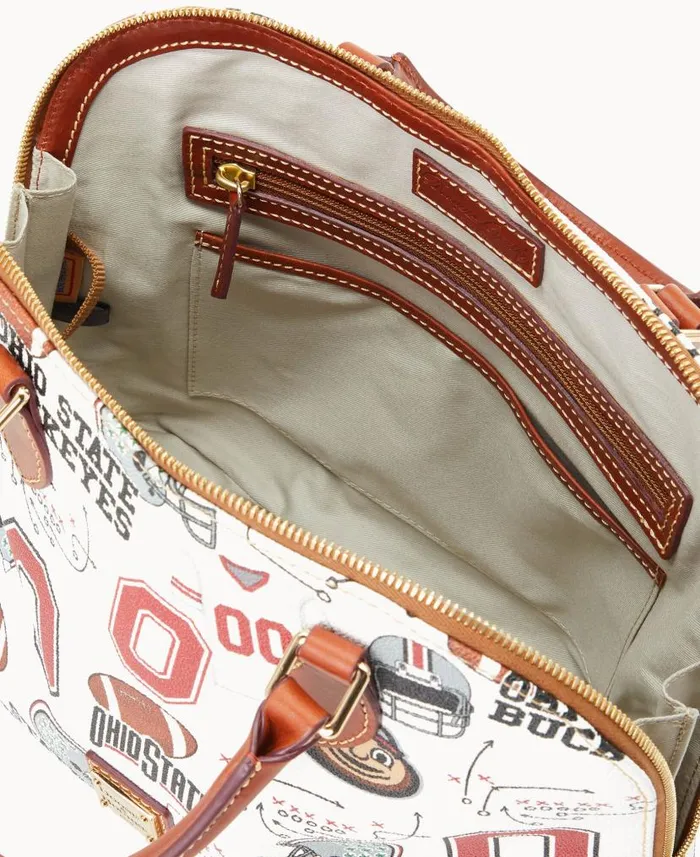 Collegiate Ohio State University Zip Zip Satchel Ohio State Woman Dooney and Bourke Satchels Collegiate Ohio State University Zip Zip Satchel Ohio State Woman Dooney and Bourke Satchels